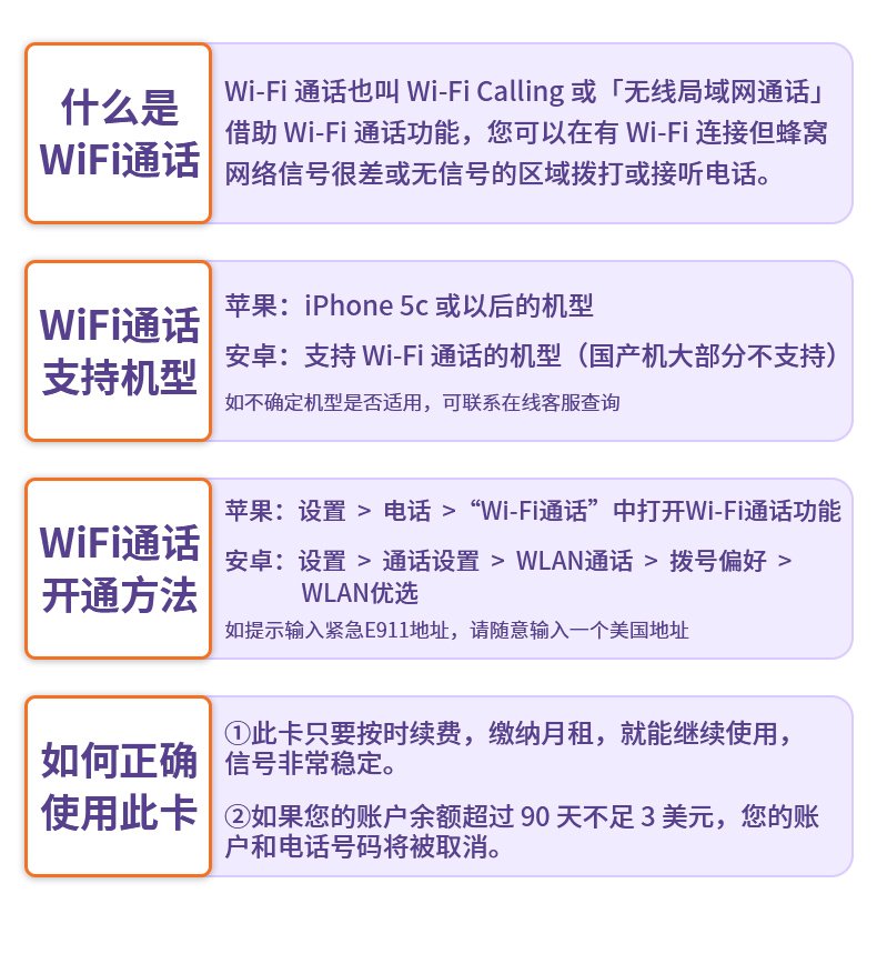 Ultra mobile美国电话卡号码Ultra月租套餐3美金紫卡-实体卡-图片4